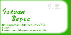 istvan mezes business card